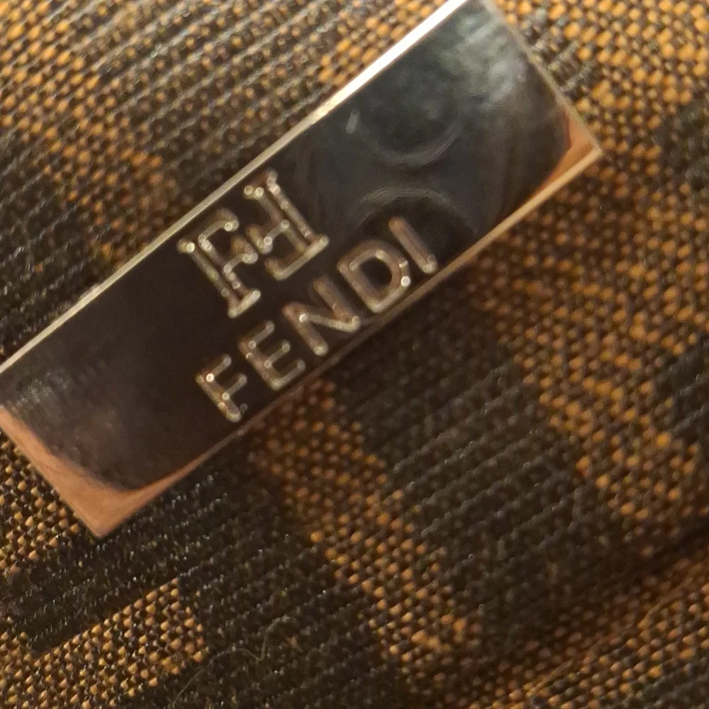 Fendi Brown and Black Monogram Plaque Accessory - Picture 2 of 5